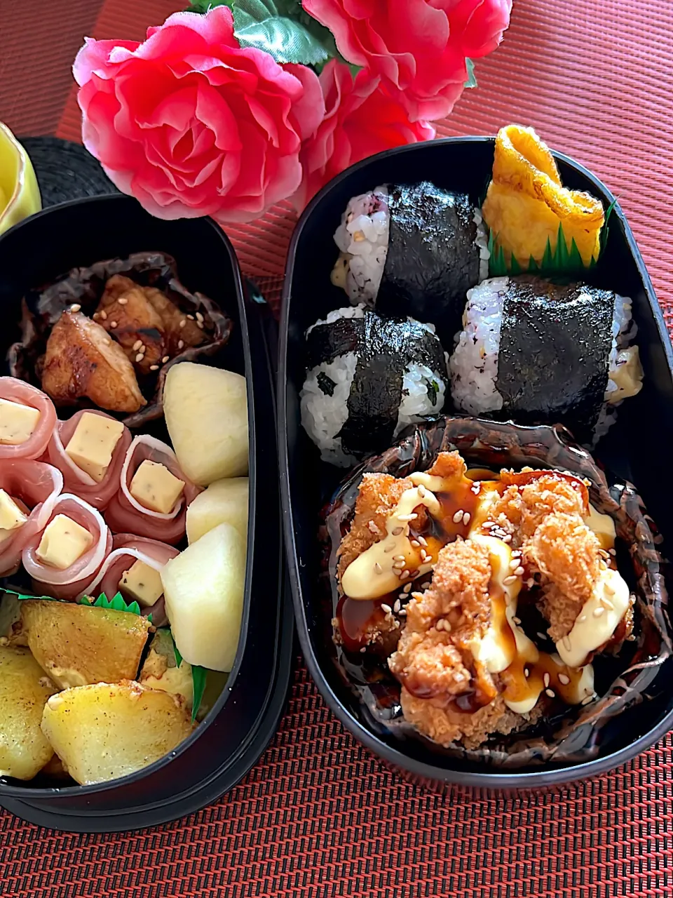 息子お弁当6月7日陶芸で焼いた器入れてみた〜|ひろこさん
