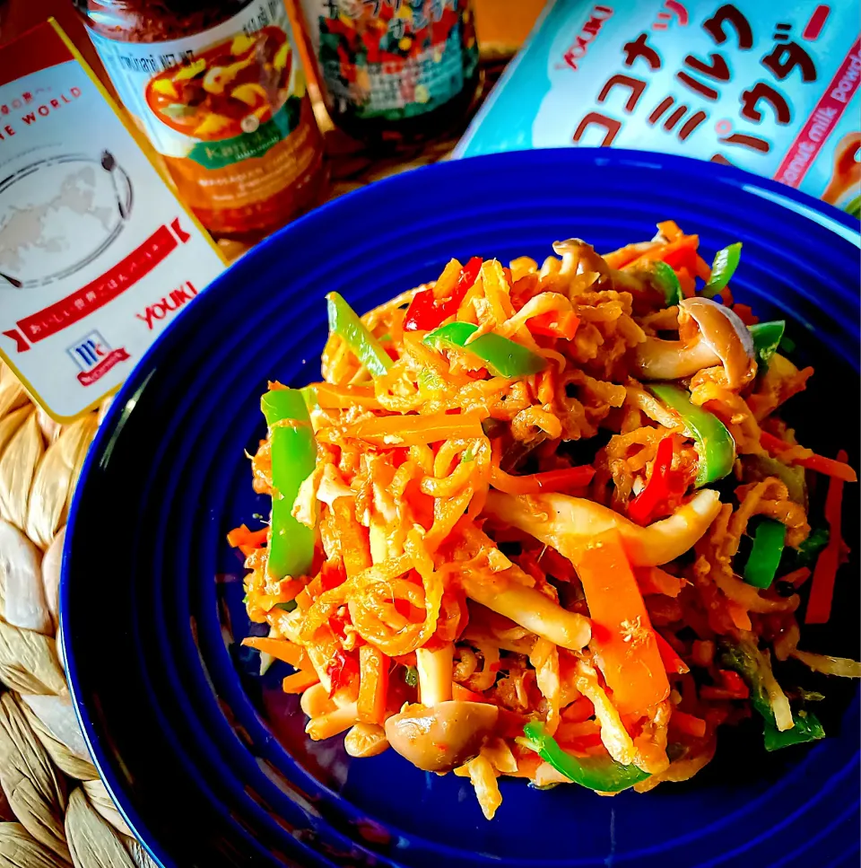 うまうまスパイシー😋切り干し大根とツナの炒め煮|にゃんぺこさん