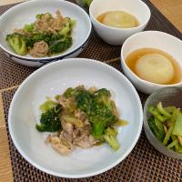 豚肉とブロッコリーの甘味噌炒めの献立