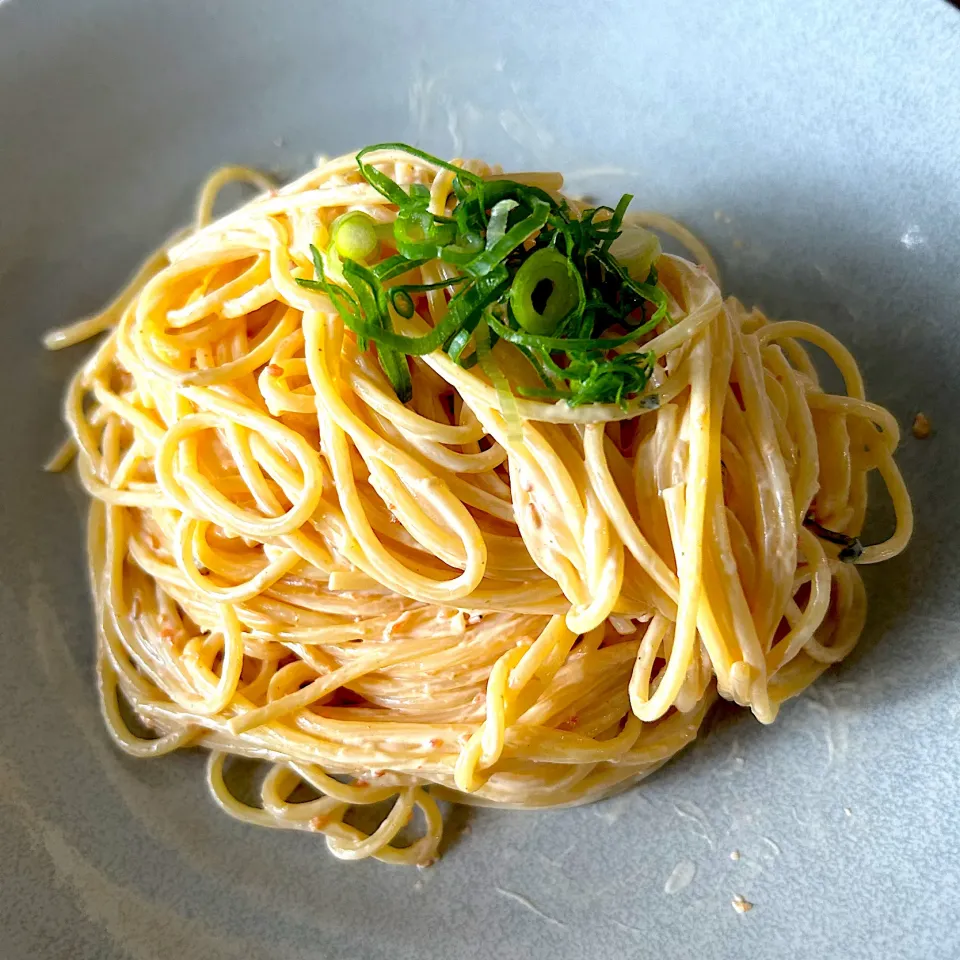 Snapdishの料理写真:明太子ふりかけパスタ|まっすーさん