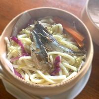 鰯のせ蒸しうどん