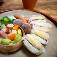 ご飯でハムチーズサンド