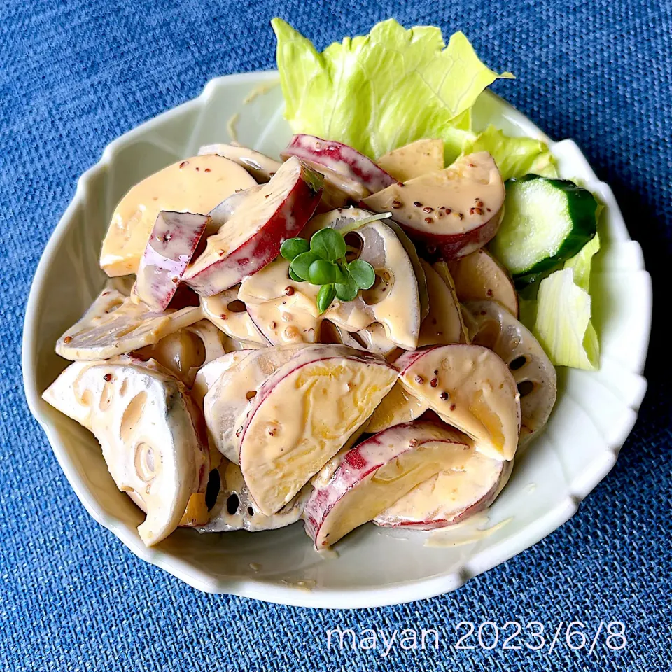 さつまいも🍠れんこんサラダ🥗|まやさん