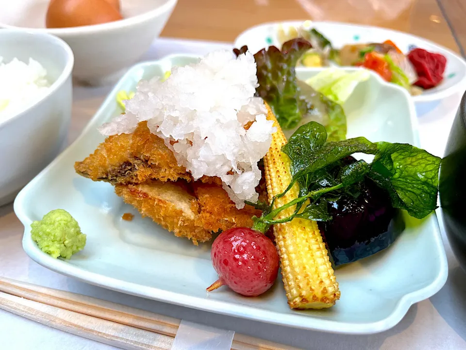 奈良県 鹿の舟🦌アジフライ定食|ナナさん