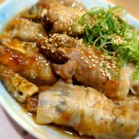 小5次男作(´・ω・｀)っ🍆
これうまつゆで照り焼き味の茄子の豚肉巻き😋
