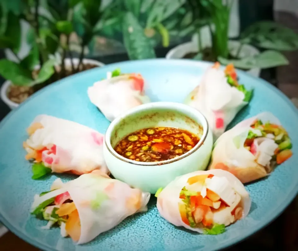 Crab Rice paper rolls...|Happy Green Bowlさん