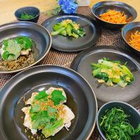 鶏むね肉の中華ダレがけの献立