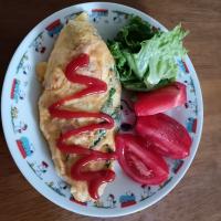 スイスチャードとベーコンのオムレツ♥
