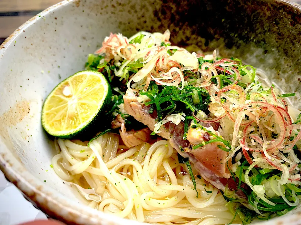 自家燻製 鰹のたたきそうめん|半田手延べそうめんの店 阿波や壱兆さん