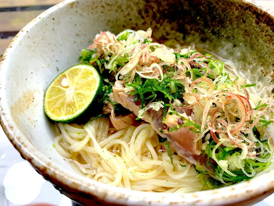 自家燻製 鰹のたたきそうめん|半田手延べそうめんの店 阿波や壱兆さん