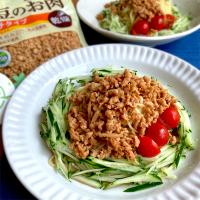 大豆のお肉でジャージャー麺風
