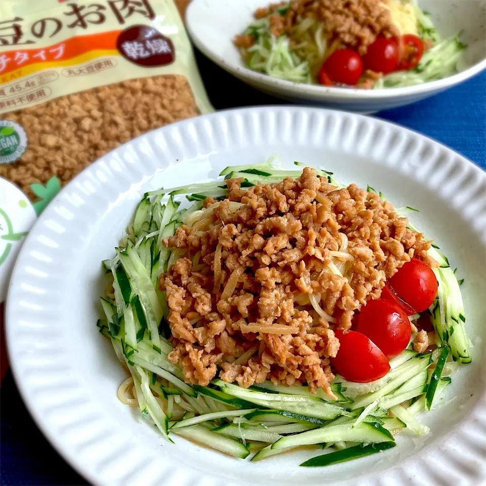 大豆のお肉でジャージャー麺風|むぎこさん