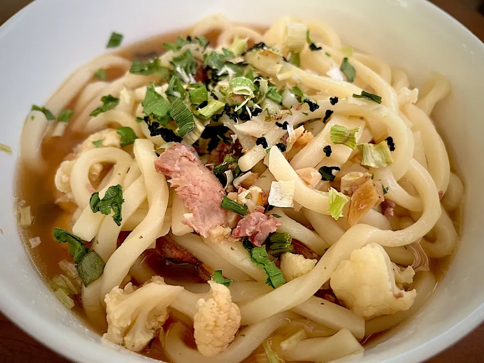 Udon noodle soup with pork and cauliflower|Laki Maikaʻiさん