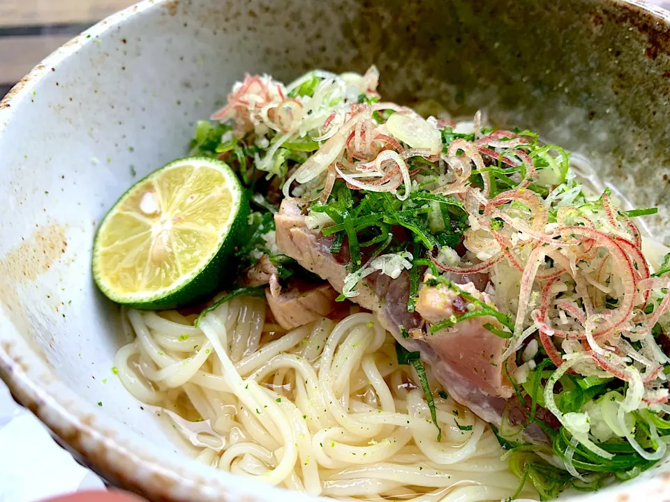 自家燻製  鰹のたたきそうめん|半田手延べそうめんの店 阿波や壱兆さん