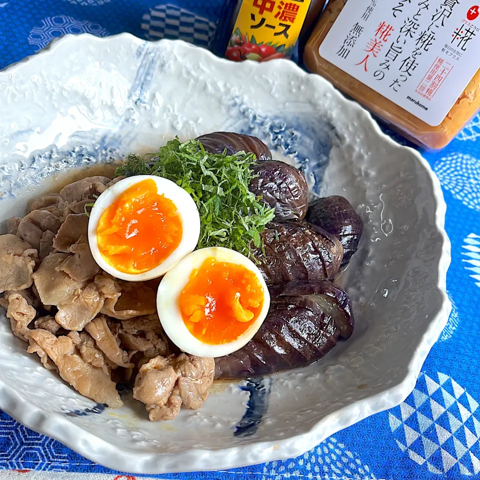 Snapdishの料理写真:ナスと豚バラ煮|エコル　ピコさん