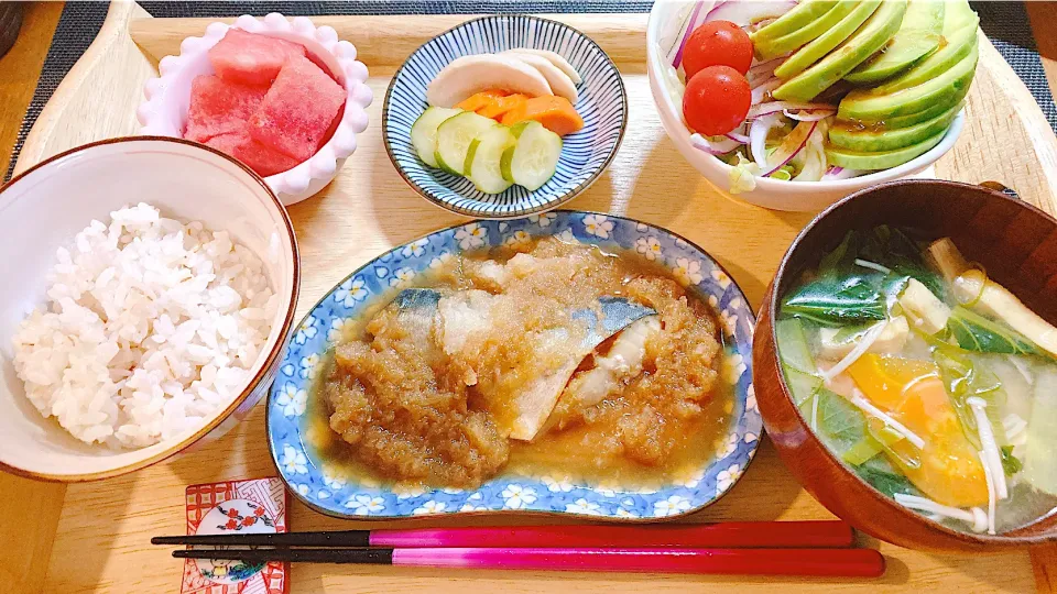 鯖のみぞれ煮定食|ゆうかさんさん