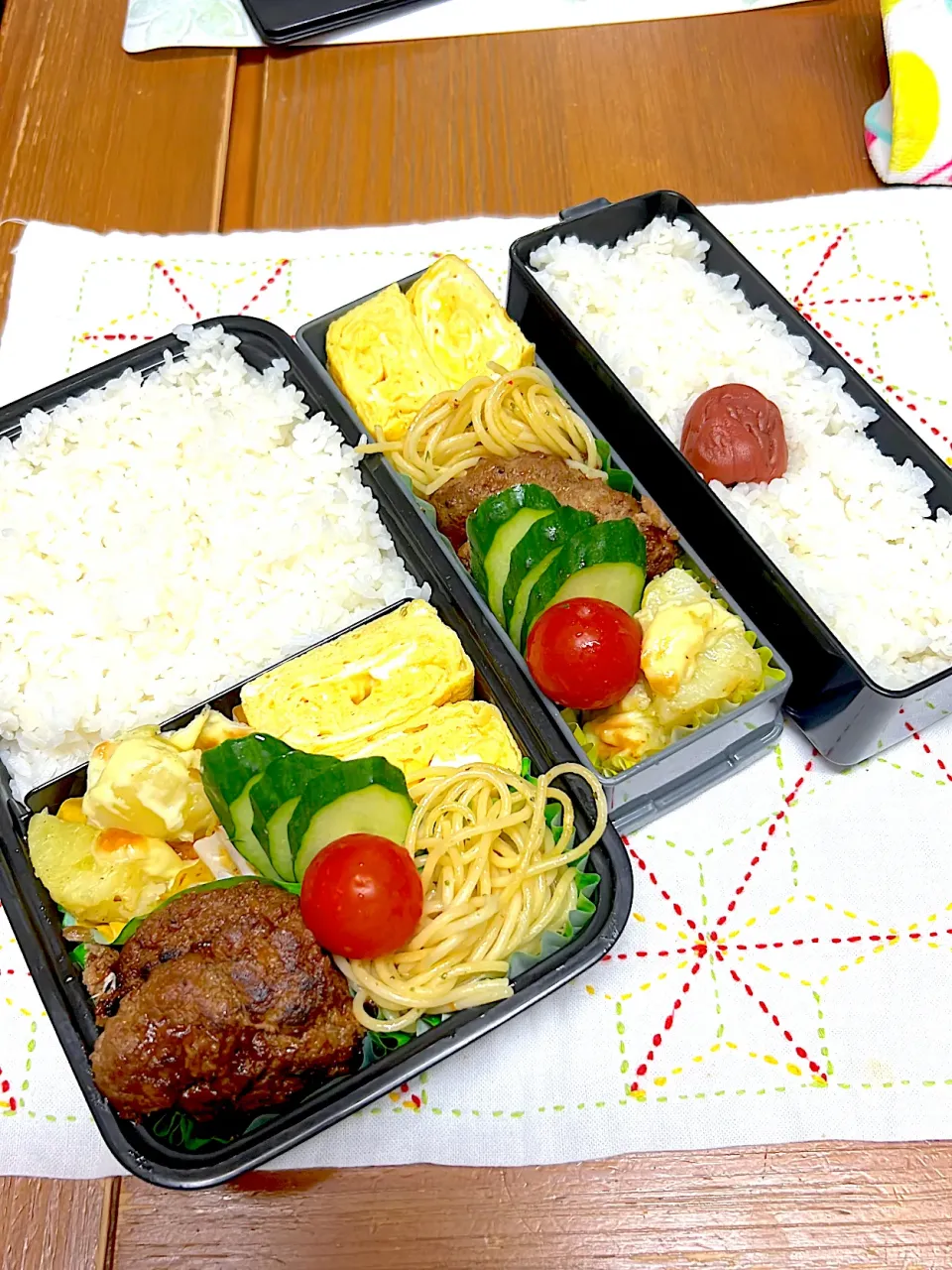 Snapdishの料理写真:6月12日月曜日ハンバーグ弁当|アッキーさん