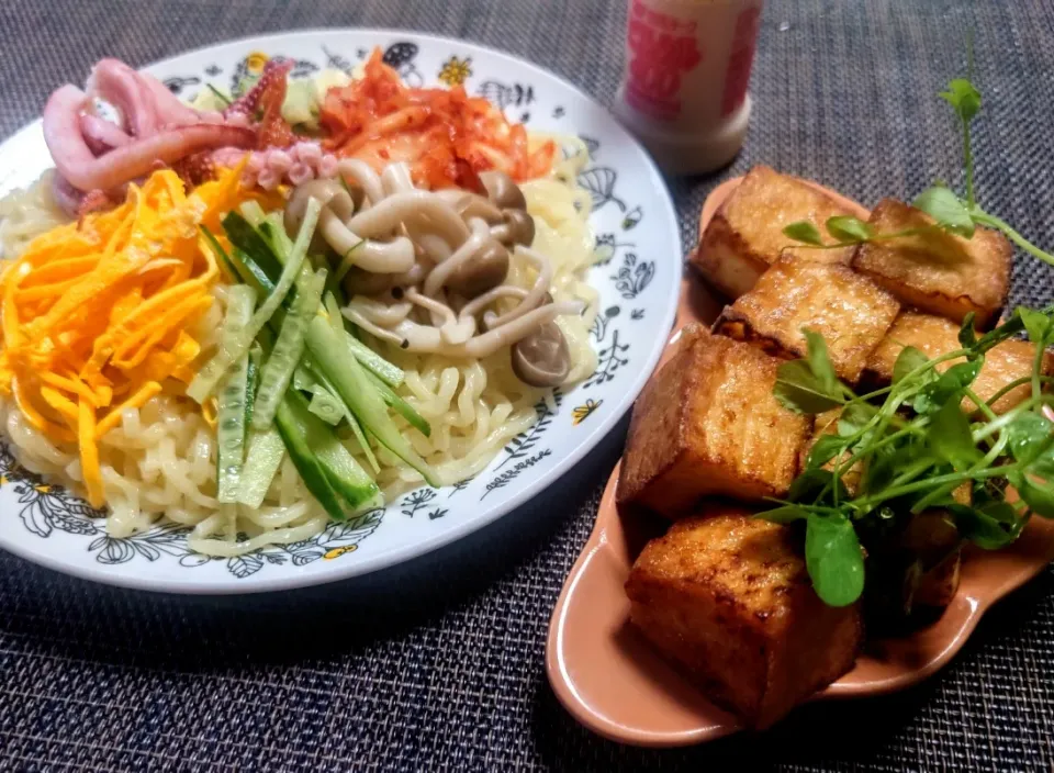 マギちゃん正麺 冷やし中華
厚揚げの醤油からあげ|マギーさん