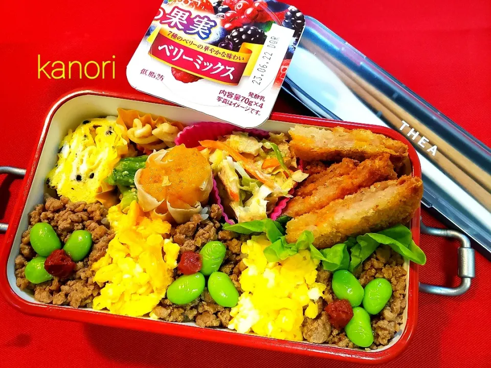 Snapdishの料理写真:JK弁当37～２色弁当|かのりさん