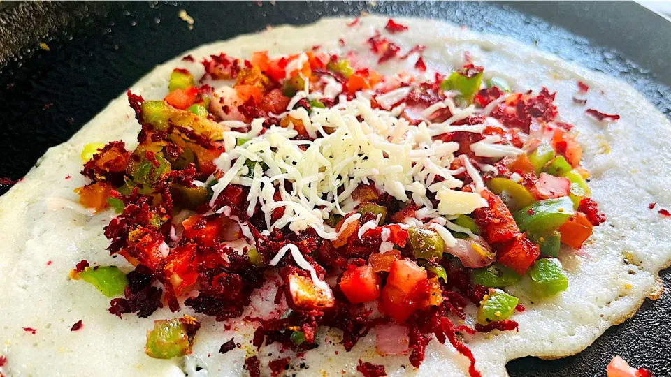 Indian Traditional Breakfast- Dosa with tons of veggies and cheese!|Dhwaniさん