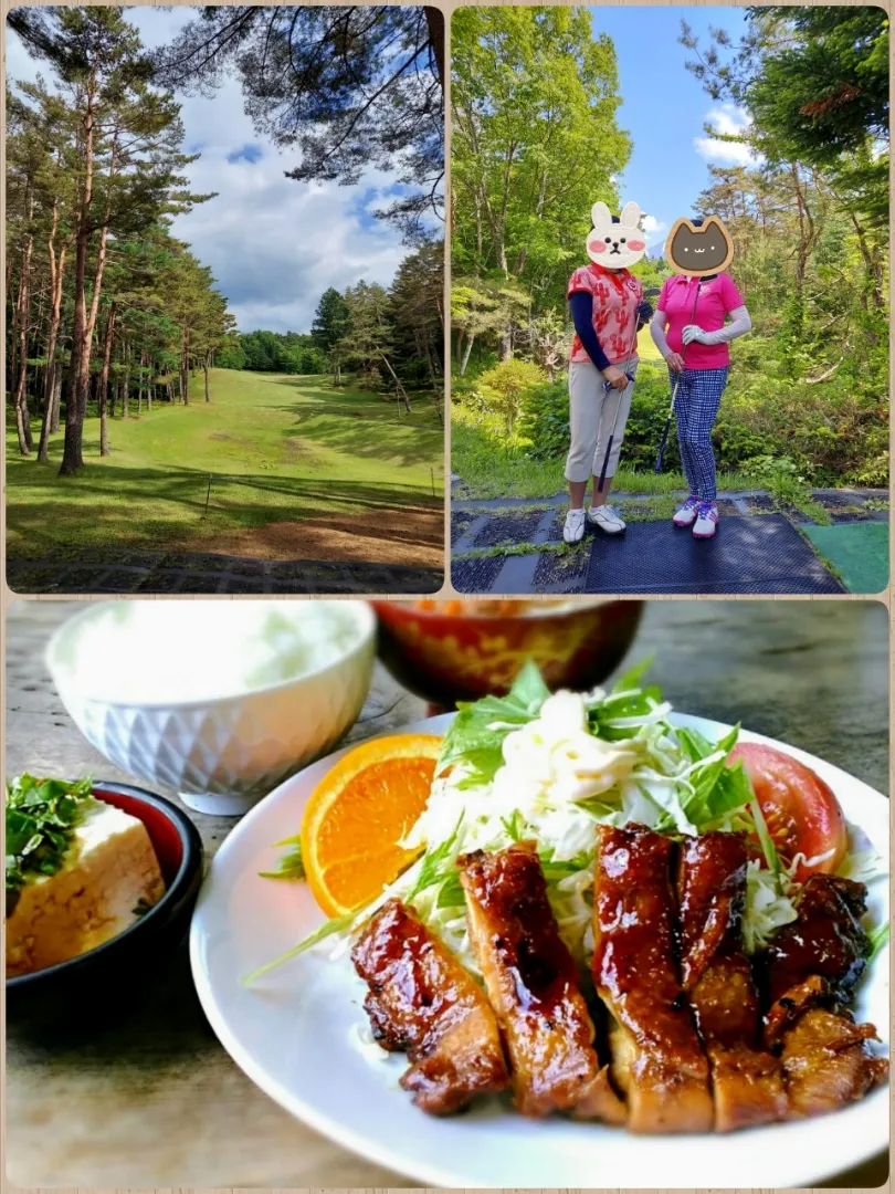 Snapdishの料理写真:⛳富士赤松ゴルフコースのテリヤキ定食🎶|のもさん(๑´ڡ`๑)さん