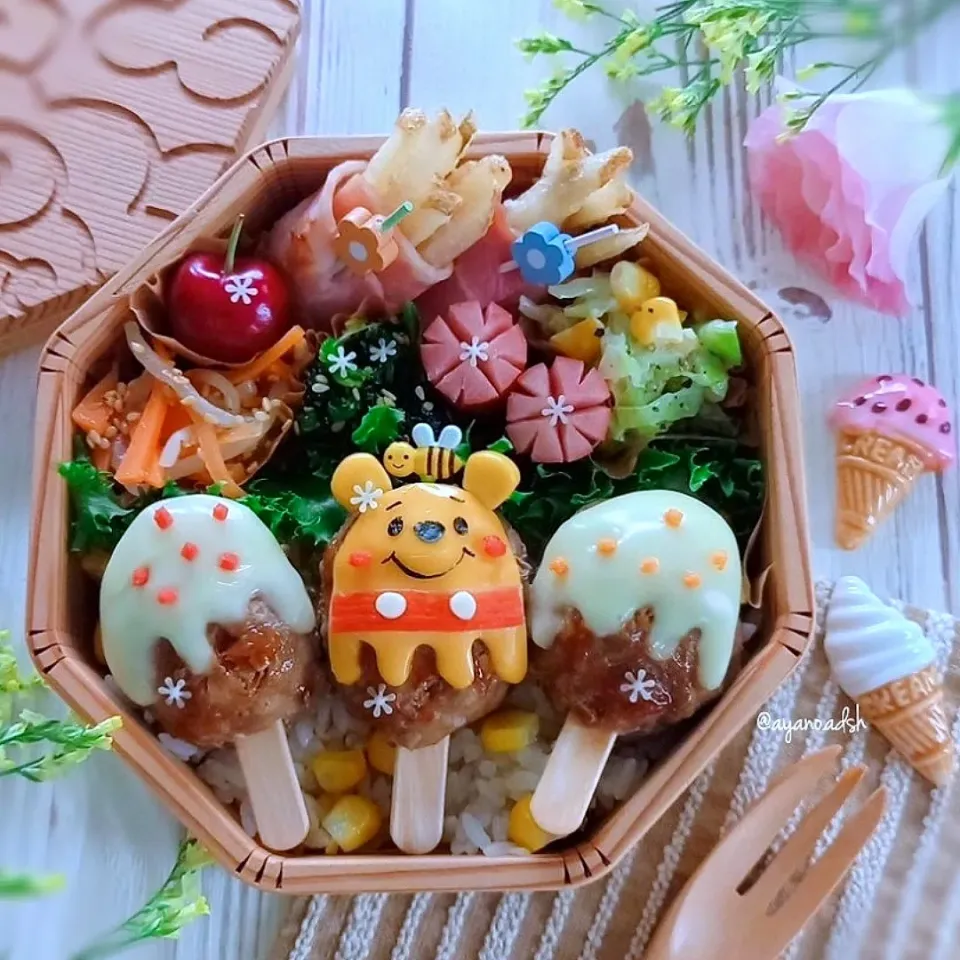 🍦🐝アイス風つくねバー弁当🍦🐝|ayano.adshさん