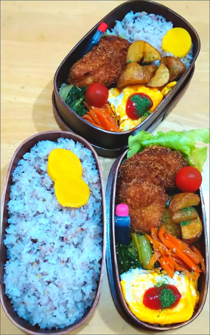 Snapdishの料理写真:チキンカツ弁当|NOZUさん