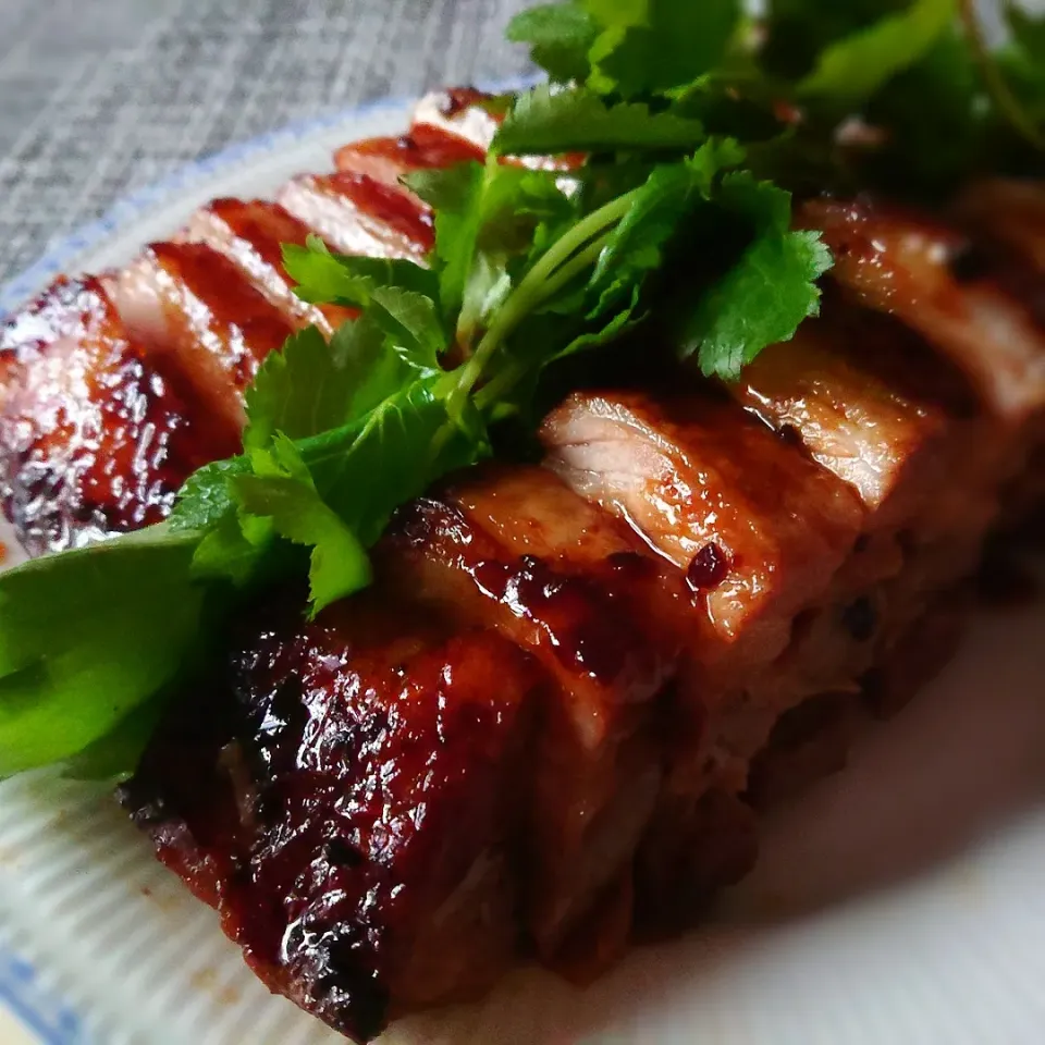 ポトスの料理 簡単にチャーシュー焼きました|ポトスさん