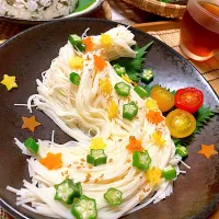 Snapdishの料理写真:七夕そうめん|ひぽさん