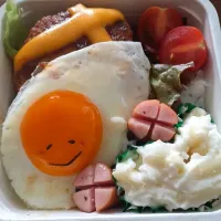 Snapdishの料理写真:ロコモコ弁当|リオレイアさん