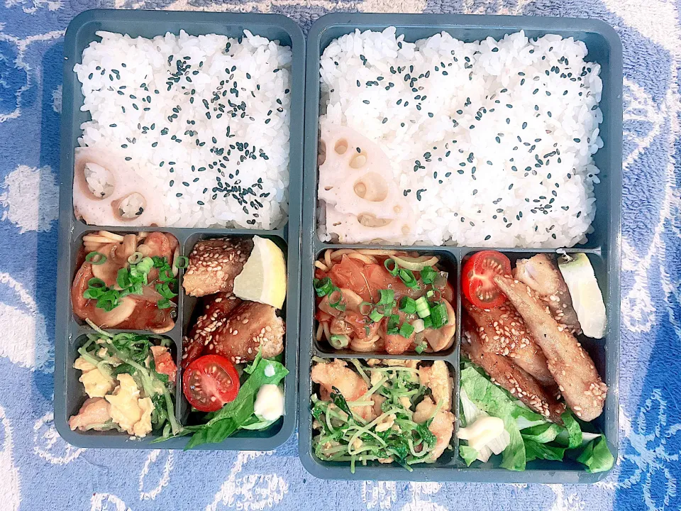 手羽先の唐揚げとあんかけスパのお弁当|とぴさん