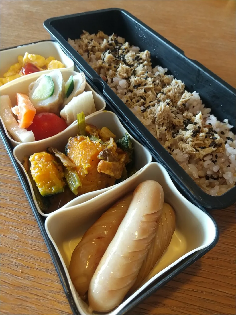 3日ぶり帰宅ウインナー弁当|まきごろうさん