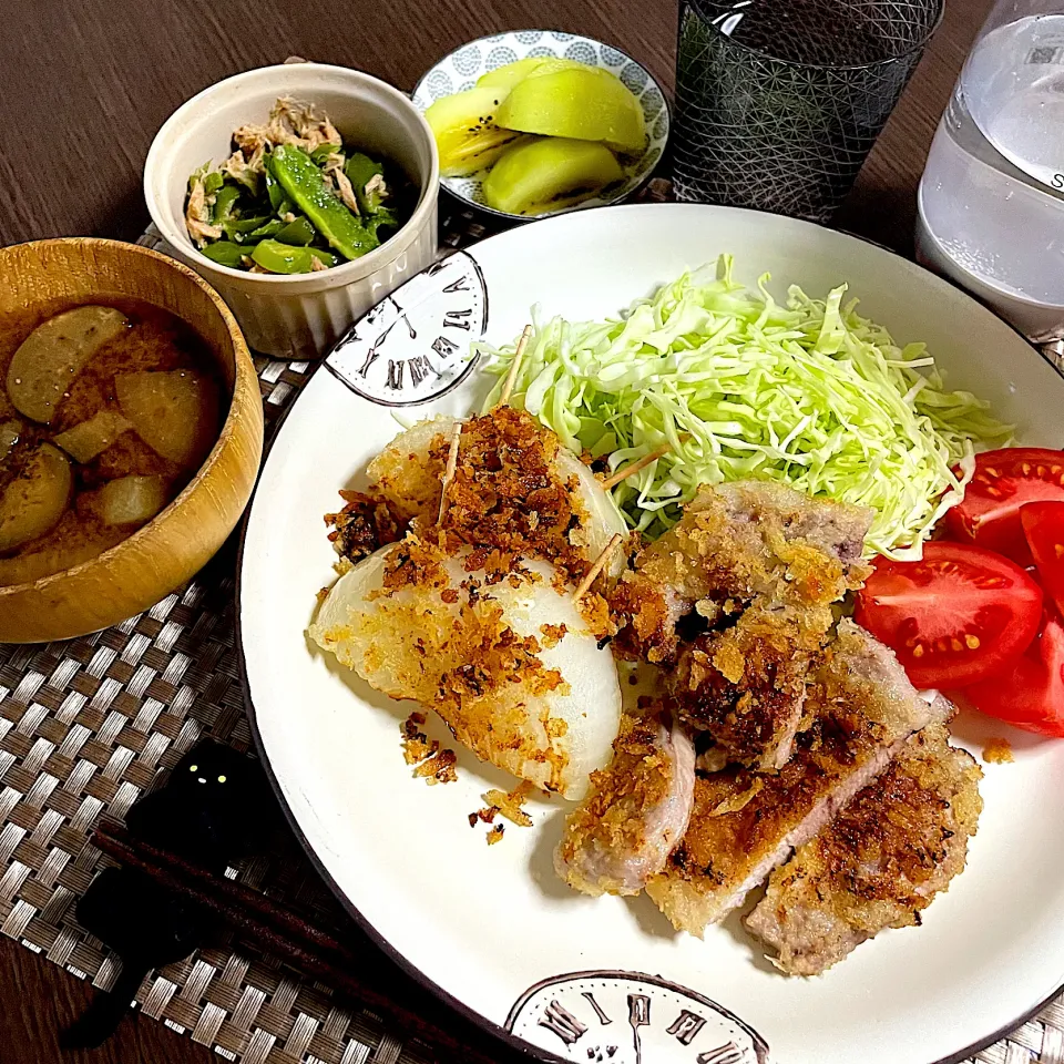 Snapdishの料理写真:6/14晩ご飯：とんかつもどき|ななみんさん