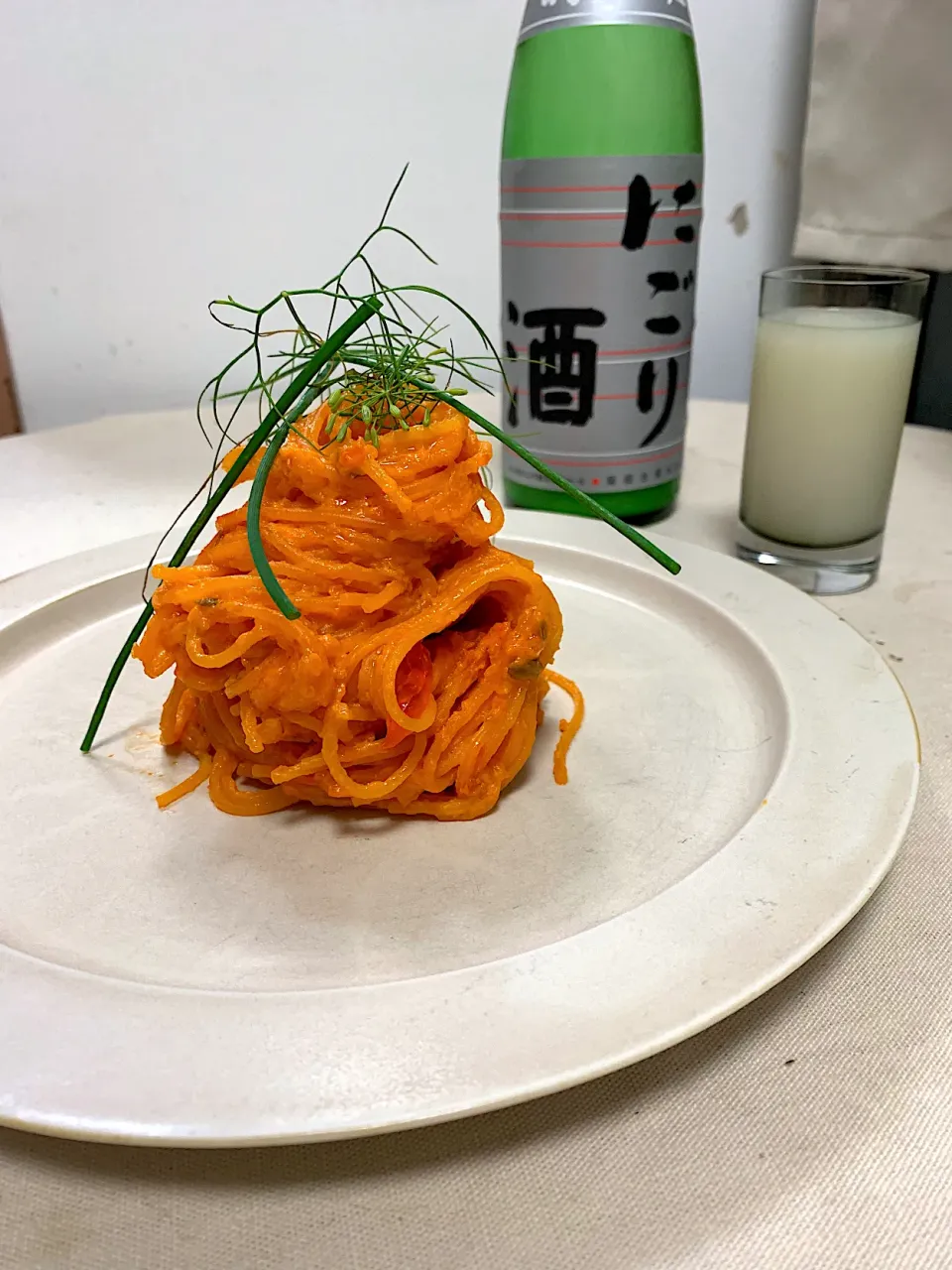 Snapdishの料理写真:雲丹クラゲのスパゲッティ
古代ローマ　アピキウス風
#うにパスタ|KimaLABOさん