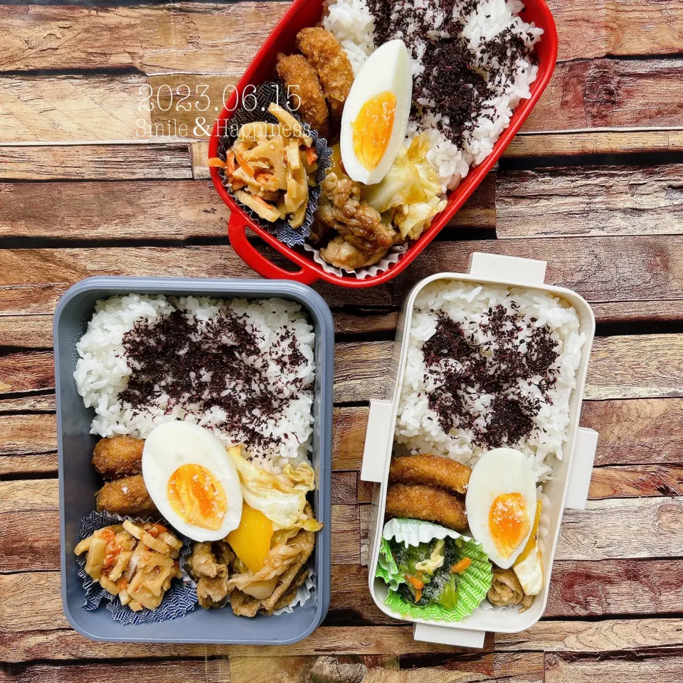 3人弁当😆|Rie Naganoさん