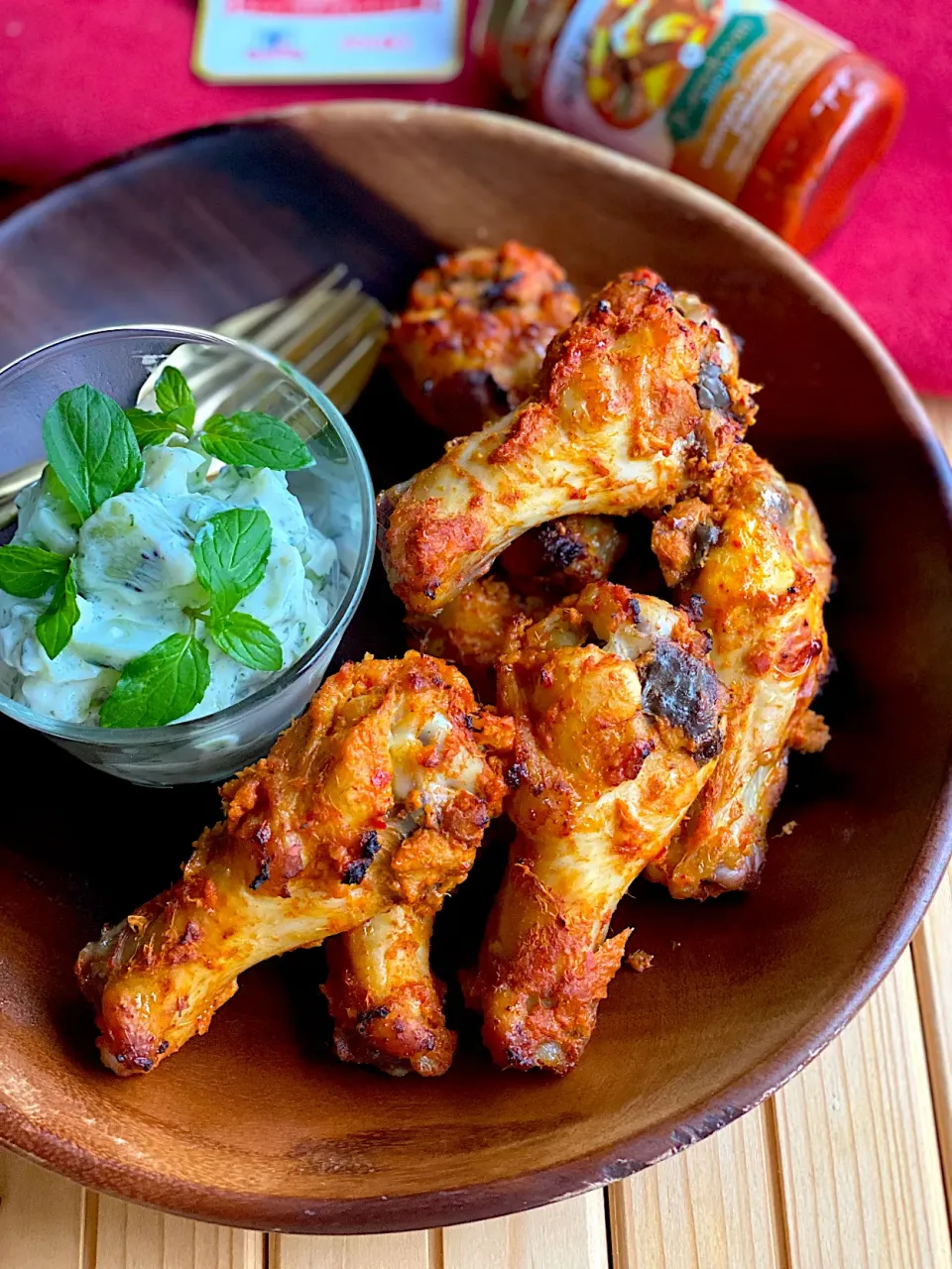 Snapdishの料理写真:🧡🍗❤️💛世界一おいしいマッサンカレーでタンドリーチキン|ゆきぽん@ゆきの家飲み料理さん