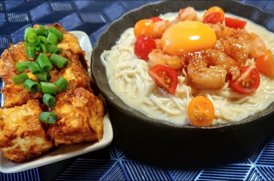 海老ユッケ🍅煮麺仕立て
厚揚げの土佐焼き|マギーさん