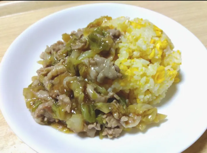 キャベツと豚肉のあんかけチャーハン|oliveさん