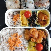 Snapdishの料理写真:鶏唐絡める・ひじき|トモさん