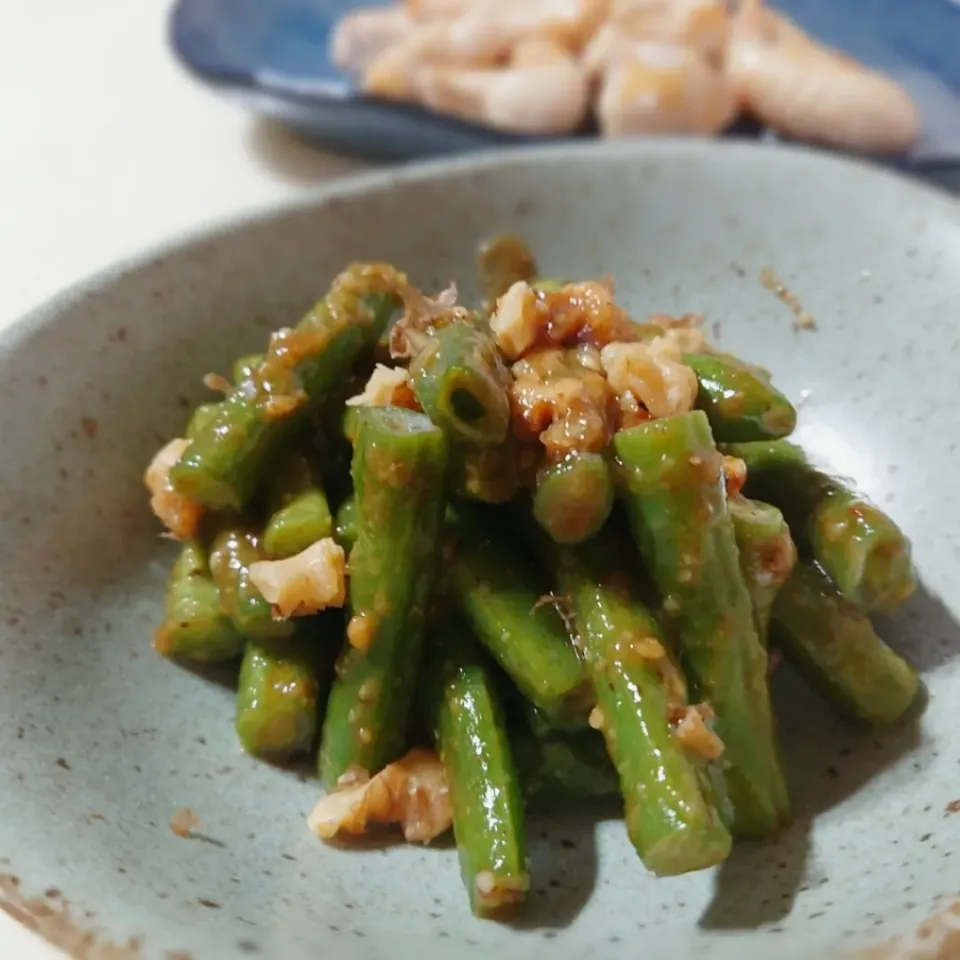 サヤインゲンの胡桃あえ|ポトスさん