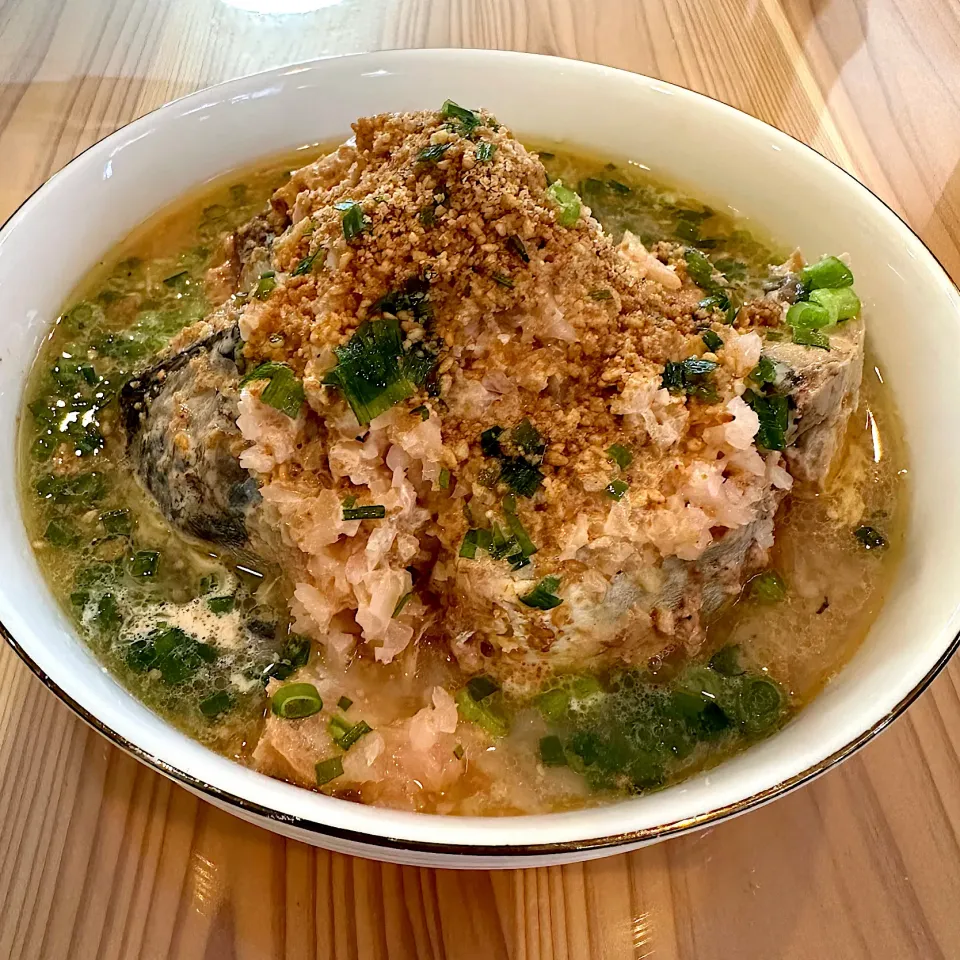 素麺と一緒に 鯖ごま新生姜めんつゆ|愛さん