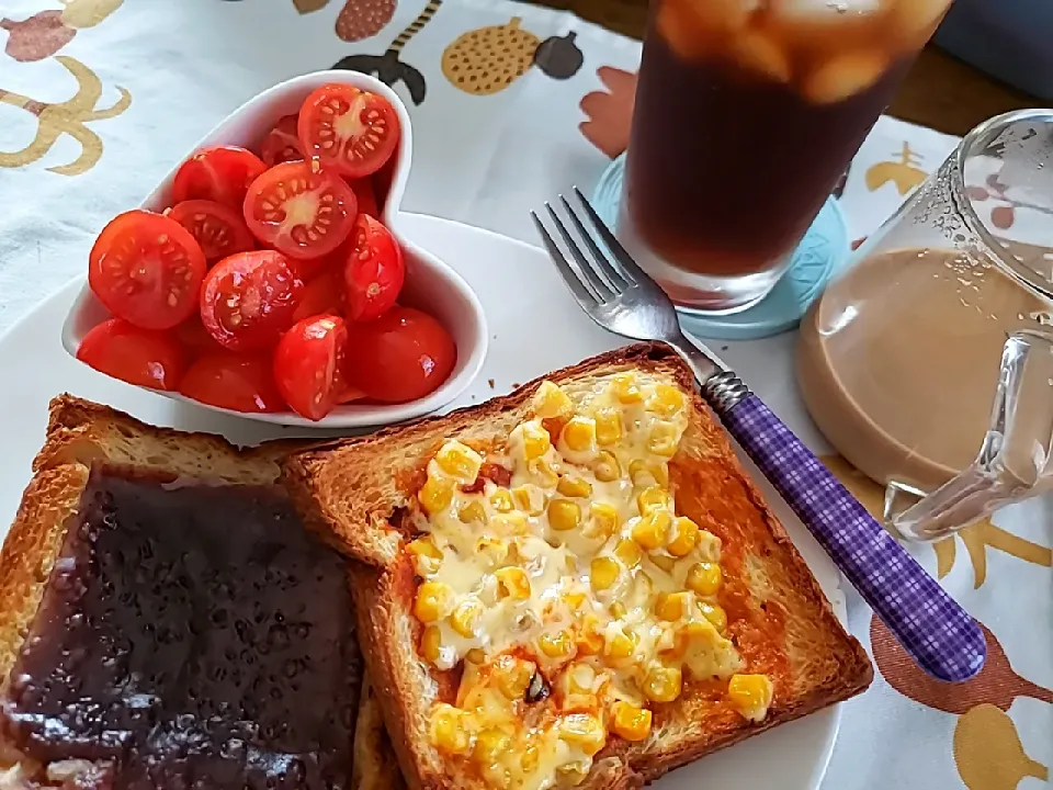 Snapdishの料理写真:日曜日のモーニング☕🍞🌄|aiさん