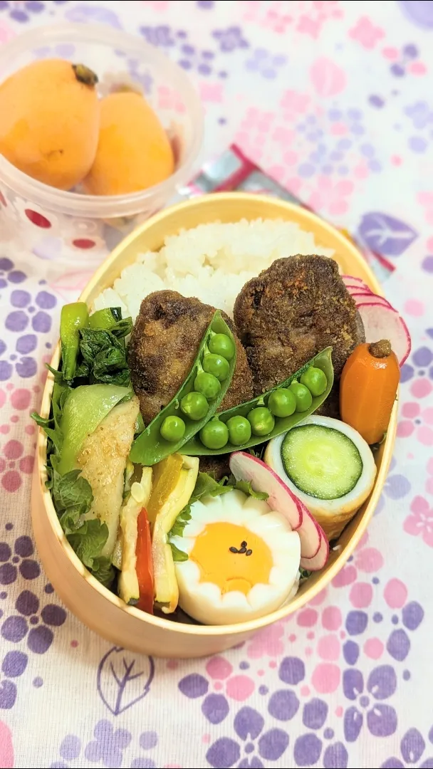 Snapdishの料理写真:本日のお弁当〜細切れ牛肉deマルメラータビフカツ弁当〜|f.1125beさん