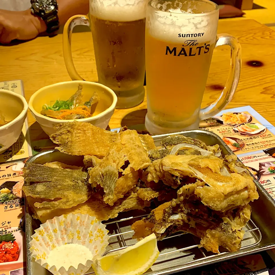 Snapdishの料理写真:ヒラメの骨煎餅　つり吉|らんさん