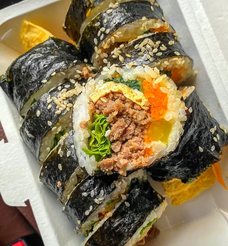 Sweet & Savory Ground Beef Bulgogi Kimbap 🥢🤤|An'leeさん