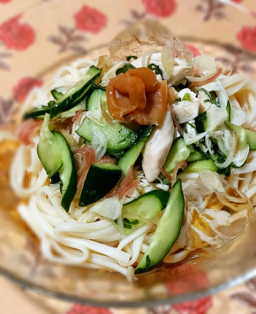 ササミとキュウリのさっぱり麺|きつねさん