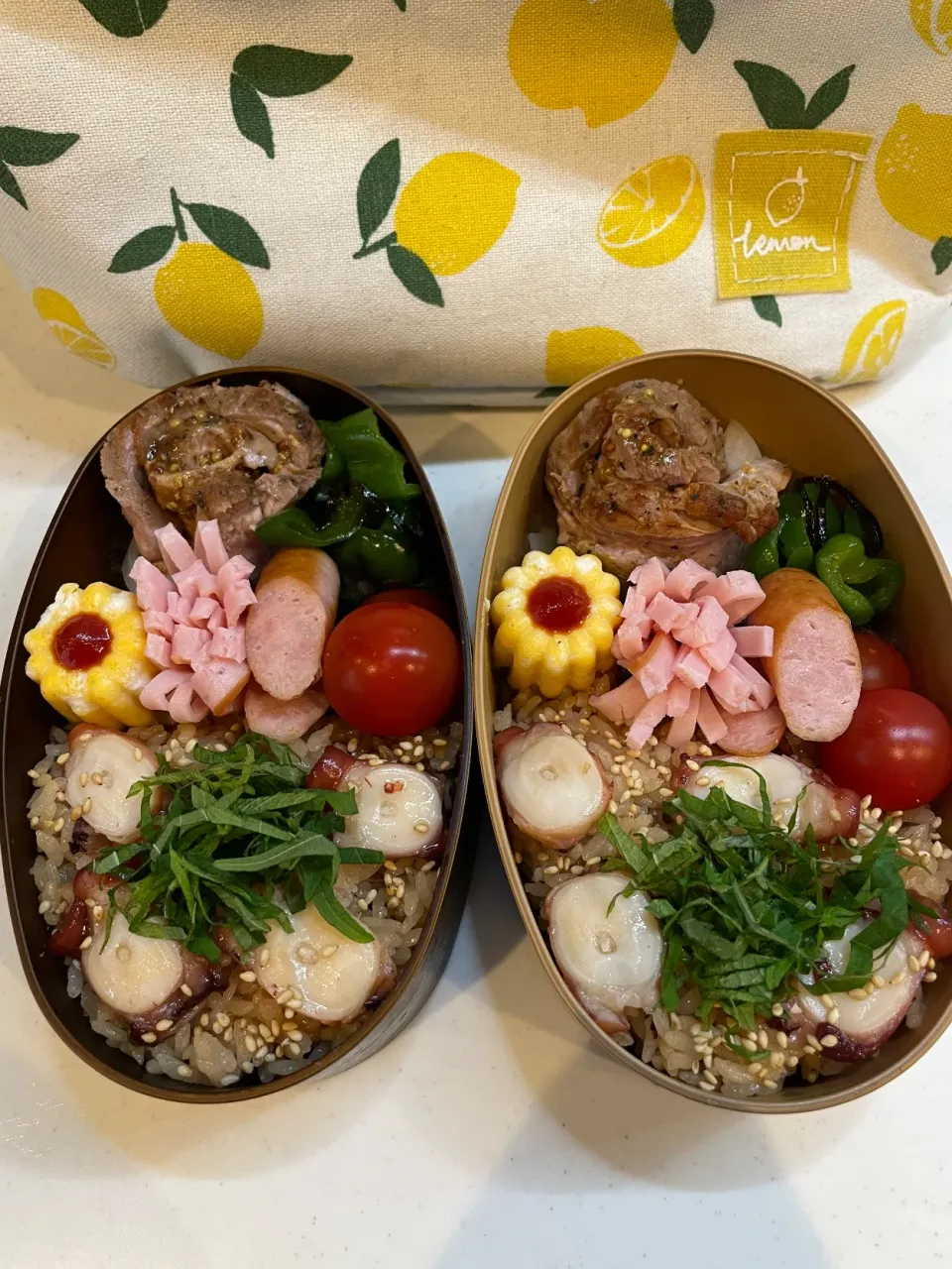 Snapdishの料理写真:2053.06.19 JKと私のお弁当|こむぎさん