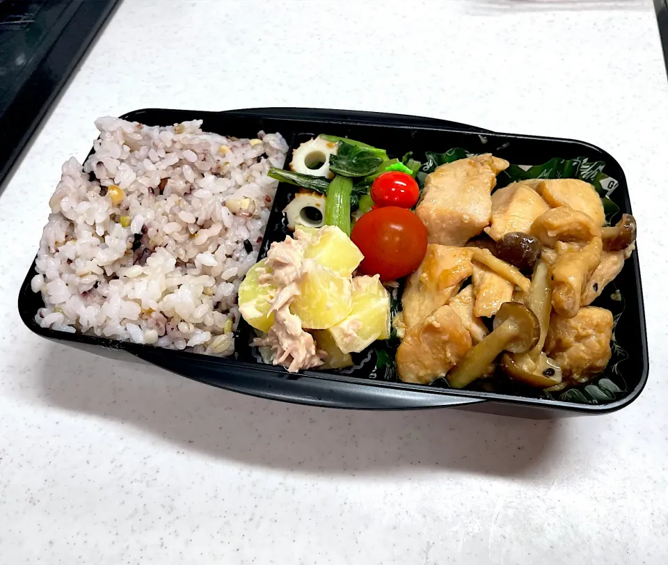 6/19 彼氏弁当⁂照り焼きチキン風弁当|ゆさん