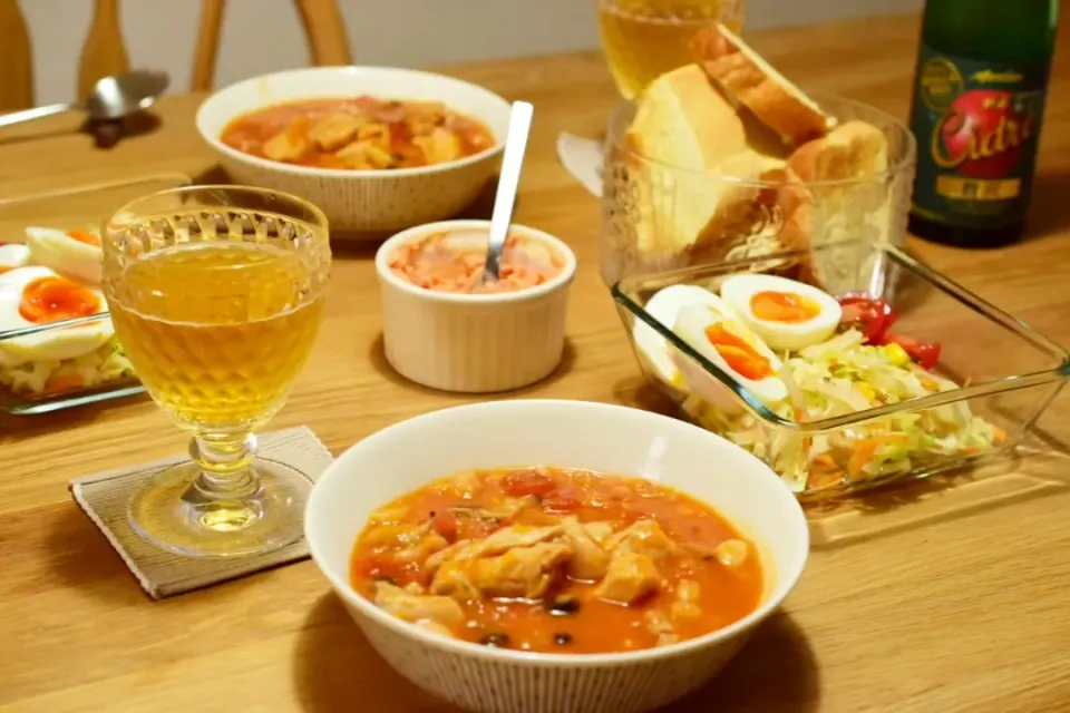 鶏肉トマト煮込み|うにんぱすさん