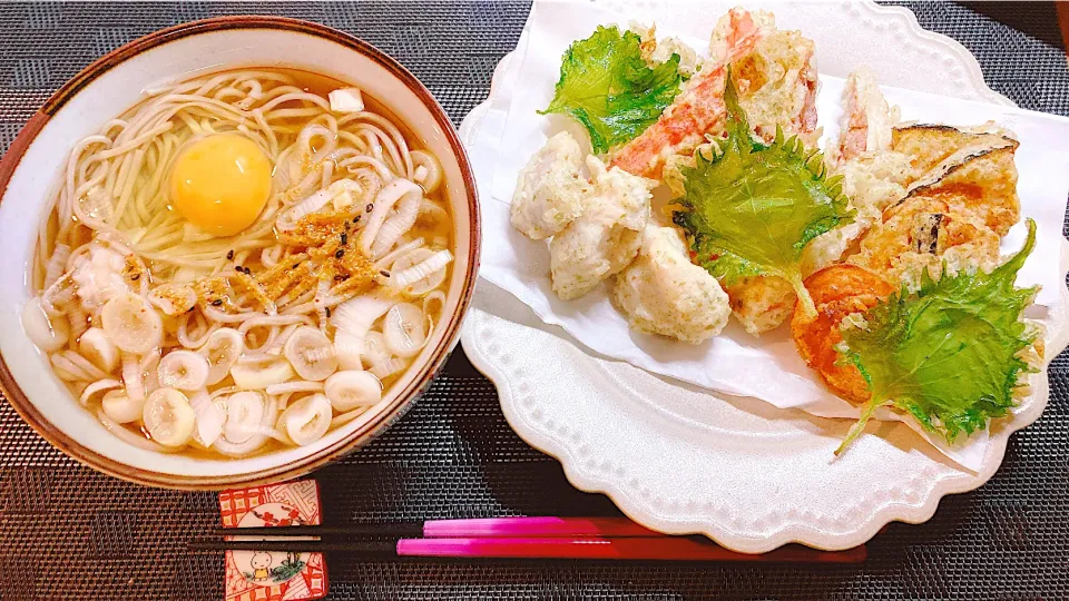 天ぷら蕎麦の夕ご飯|ゆうかさんさん